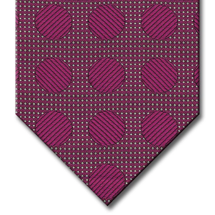 affordable silk necktie designs for weddings-Dark Pink Dot Pattern Tie