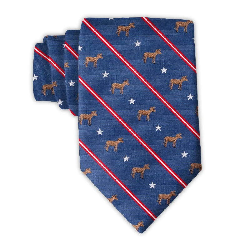 stylish silk necktie packs for office meetings-Democrat Blue - Neckties