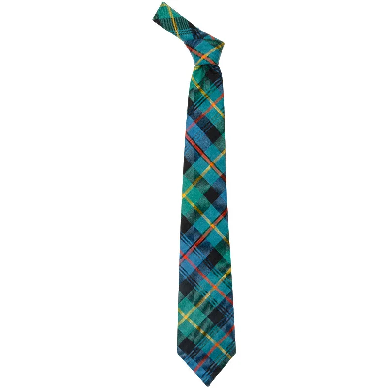 trendy silk necktie packs for business wear-Farquharson Ancient Tartan Tie - Lochcarron weavers