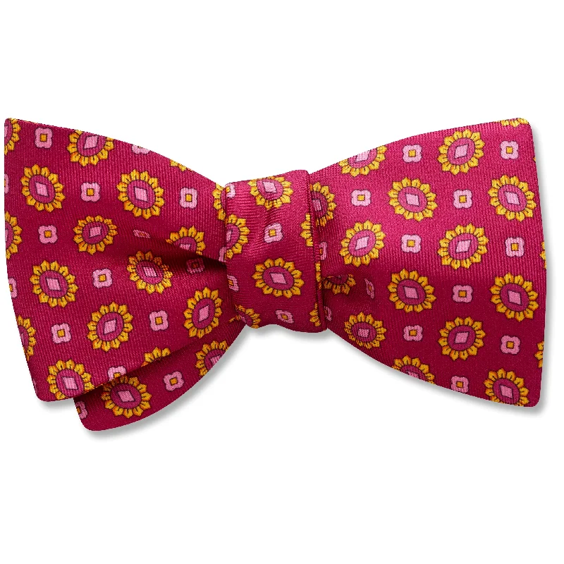 high-end silk wedding necktie combinations-Girasole Berry - bow ties