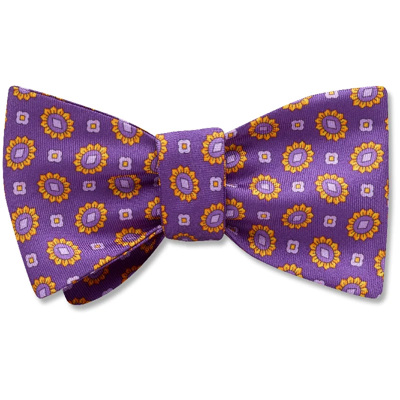 silk wedding necktie combinations for men-Girasole Grape - bow ties