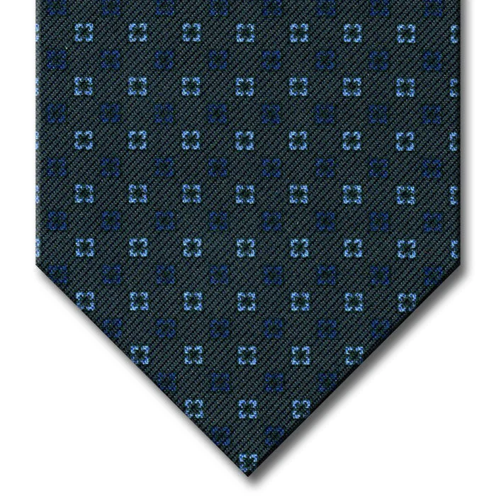 best silk necktie ideas for business wear-Green with Navy and Light Blue Floral Pattern Tie