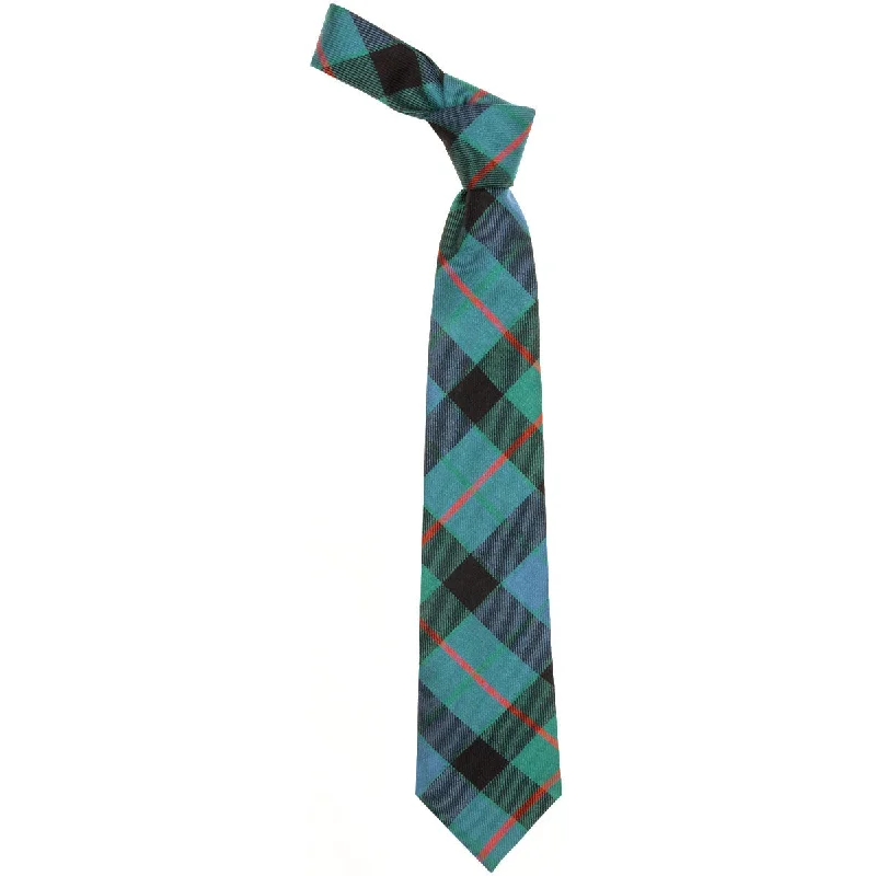 elegant business silk necktie colors-Gunn Ancient Tartan Tie - Lochcarron weavers