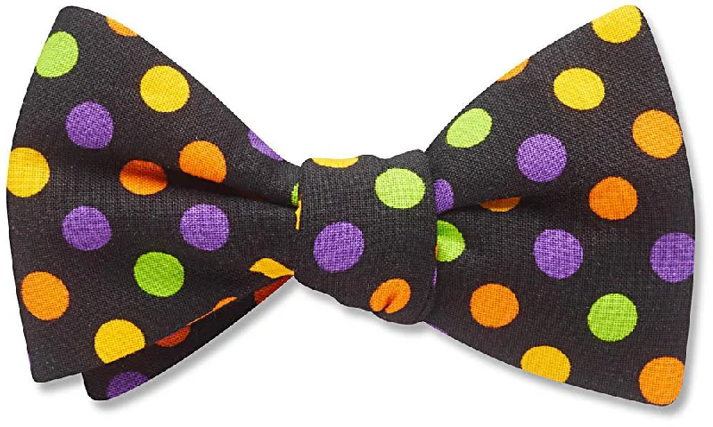 vibrant silk necktie combinations for business meetings-Halloween Polka - bow tie