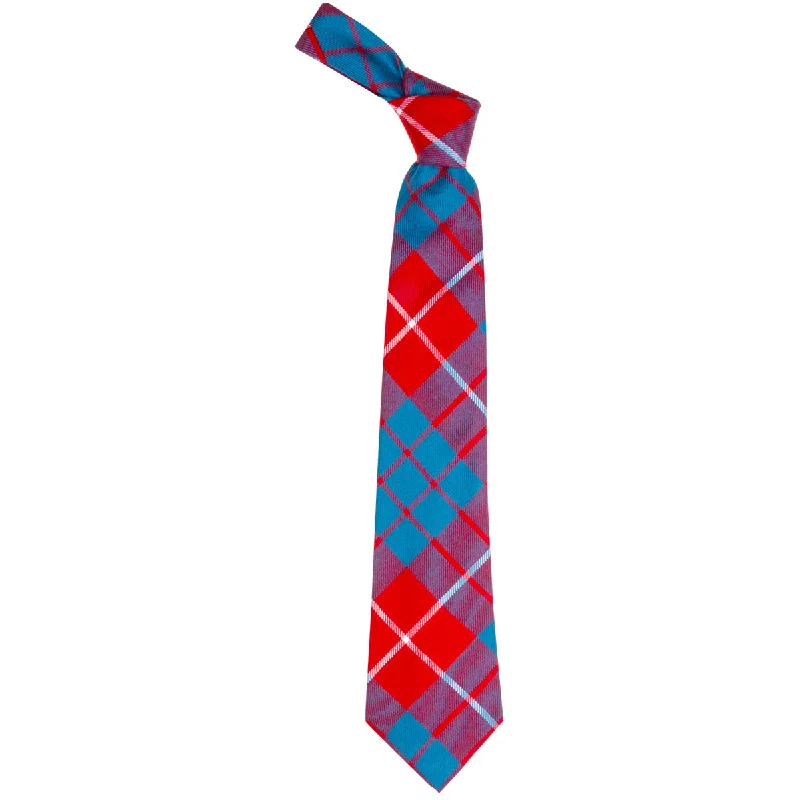 premium silk necktie designs for business wear-Hamilton Red Modern Tartan Tie