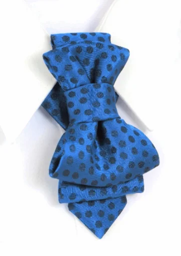 luxury silk wedding tie options-BOW TIE "BLUE CHAMPAGNE" FOR WOMEN