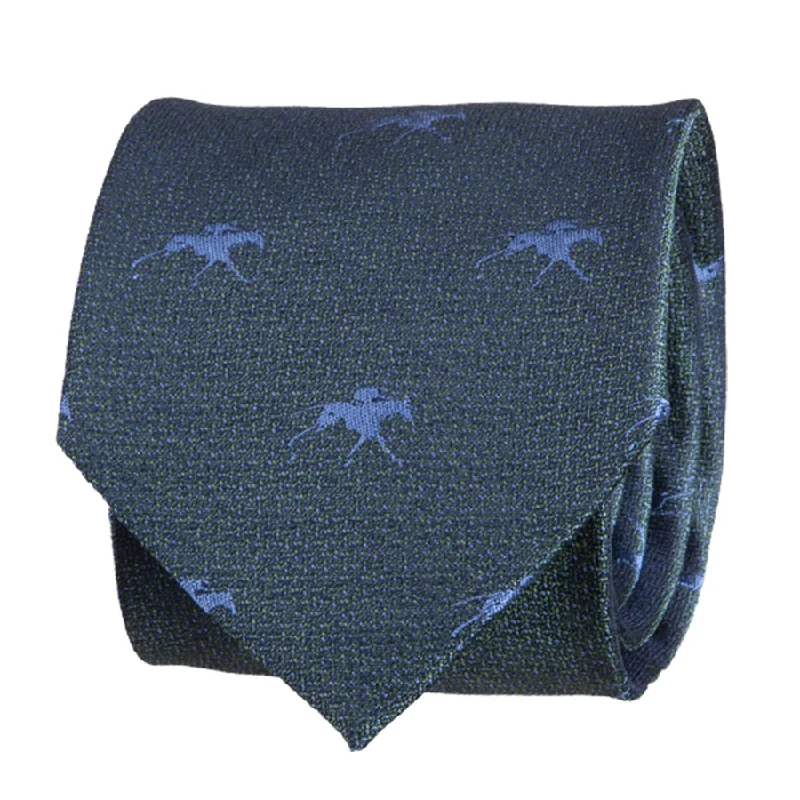 trendy silk necktie styles for corporate events-Keeneland Basketweave Logo XL Tie