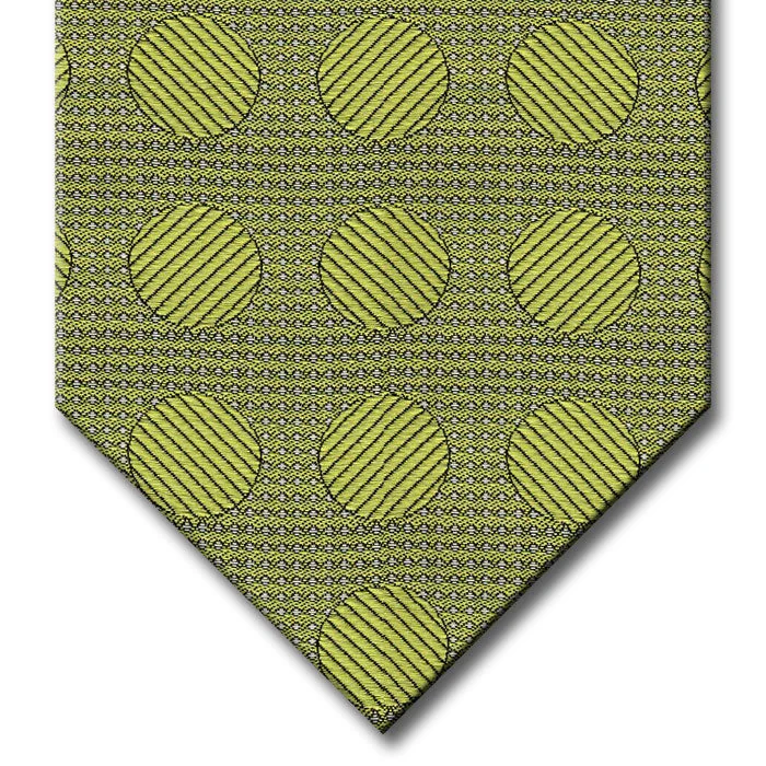 modern silk necktie designs for corporate events-Lime Dot Pattern Tie