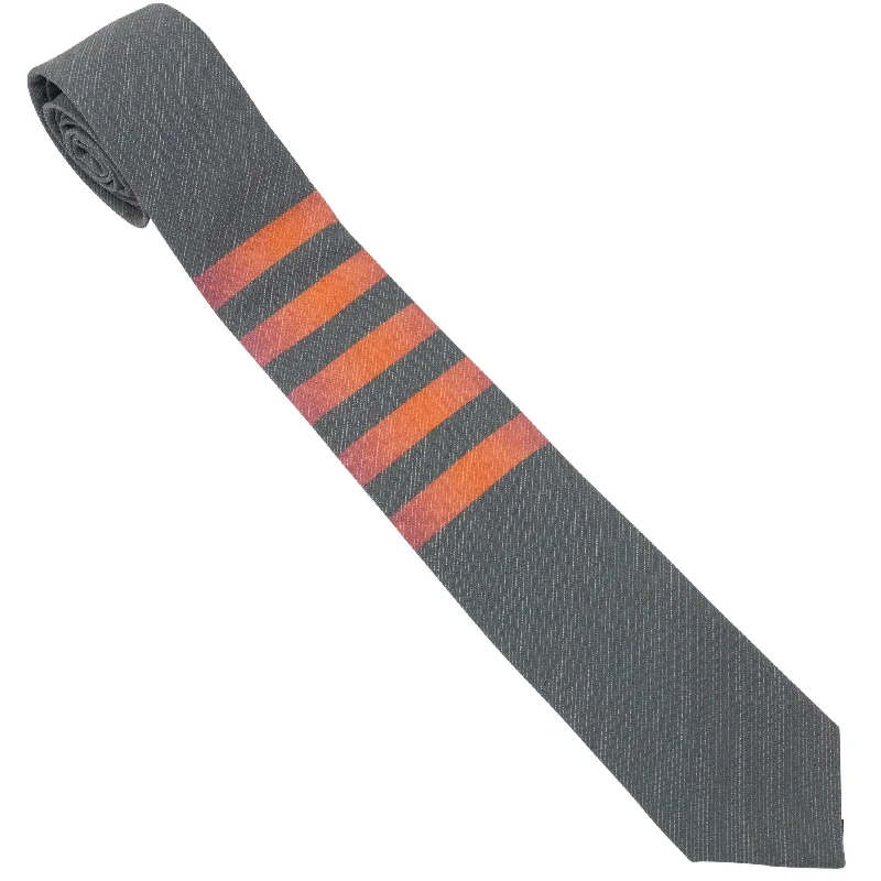 vibrant silk necktie colors for wedding celebrations-Liquid Lines (orange-gray)