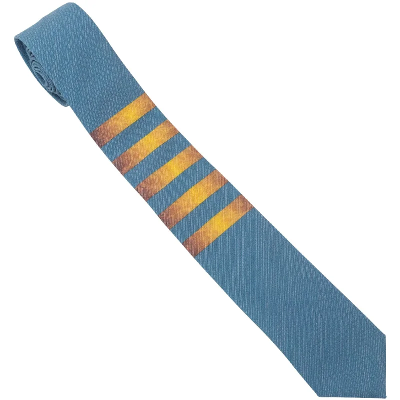 trendy silk necktie designs for business events-Liquid Lines (yellow-blue)