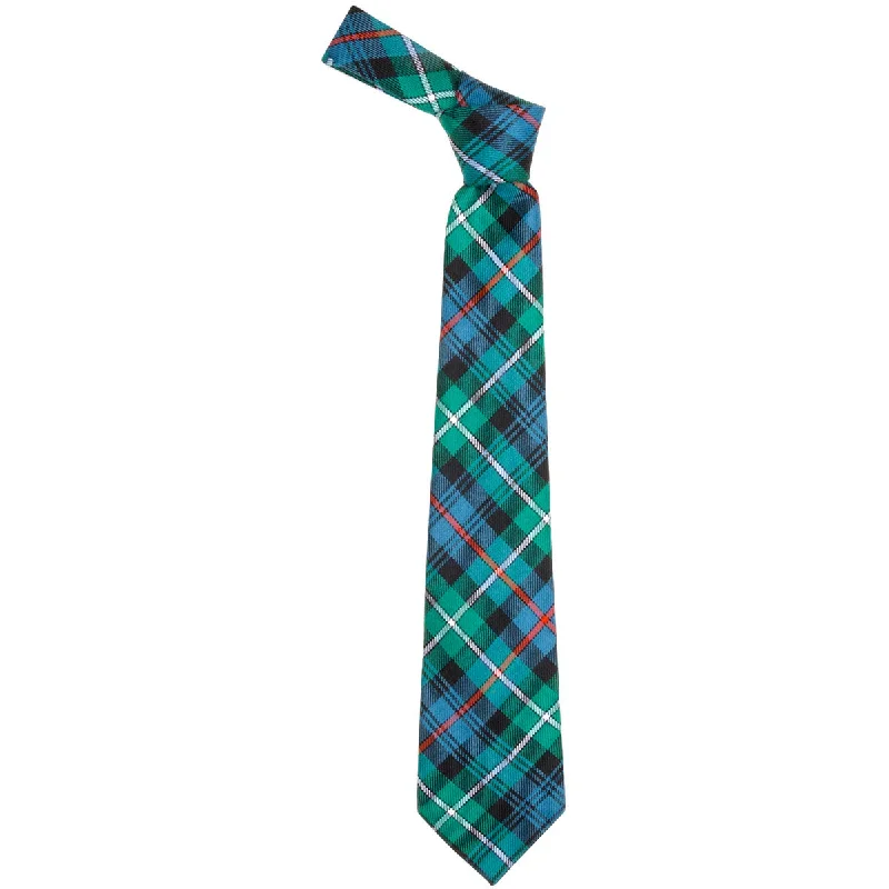 trendy silk bow ties for business wear-MacKenzie Ancient Tartan Tie - Lochcarron version