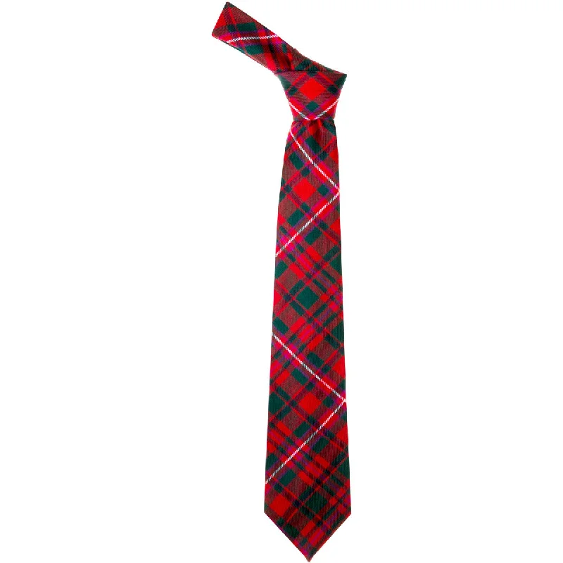 high-quality silk wedding necktie options-MacKinnon Red Modern Tartan Tie