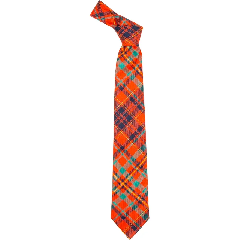 vibrant silk wedding necktie designs for men-MacLeod Red Ancient Tartan Tie