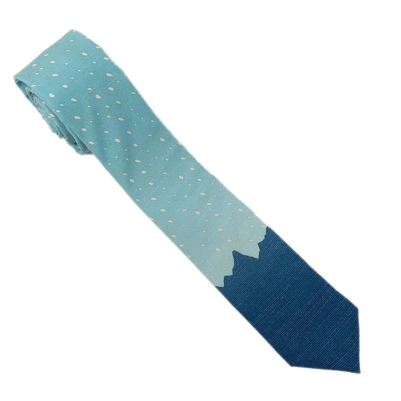 elegant business silk necktie options-Mountain Time (Light Blue)