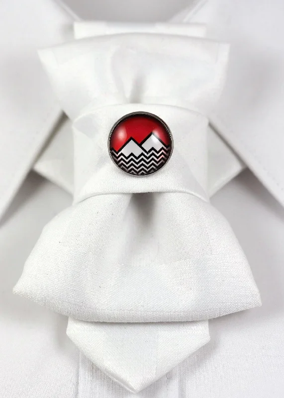 premium silk bow ties for weddings-BADGE - MOUNTAINS