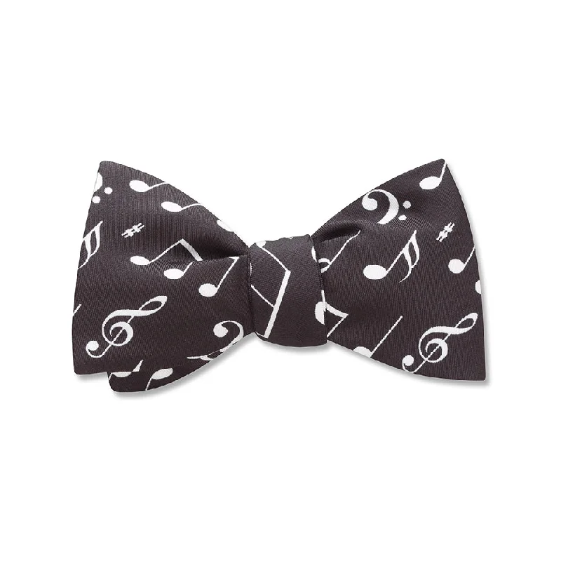 business silk necktie options for weddings-Music Notes - Kids' Bow Ties