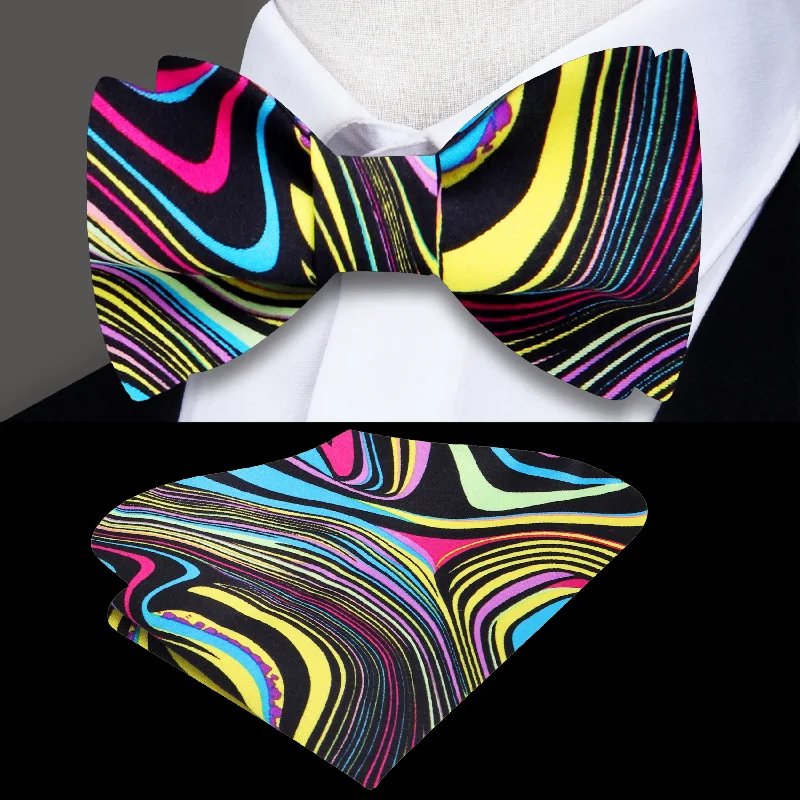 high-end silk necktie sets for wedding celebrations-Mystic Topaz Bow Tie