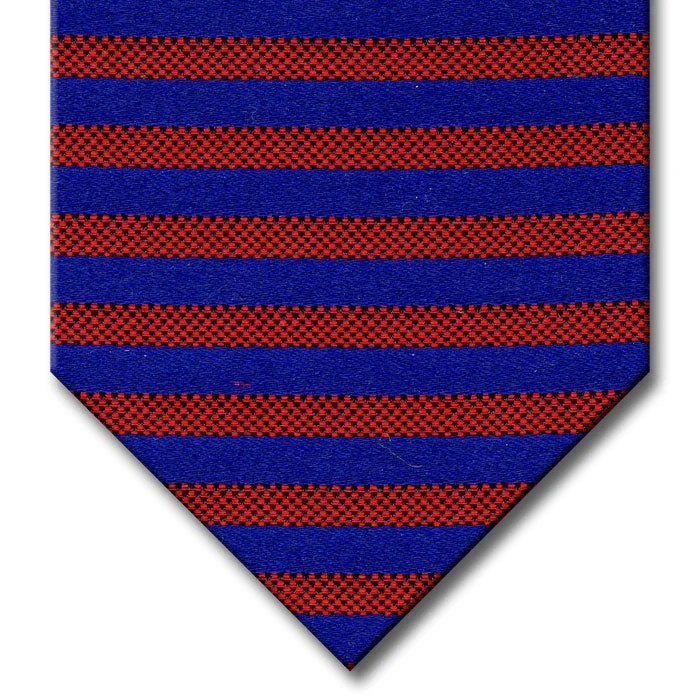 vibrant silk necktie designs for business events-Navy and Red Stripe Tie