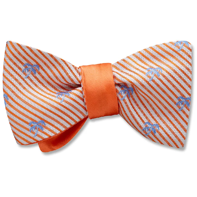 designer silk wedding necktie options-Palm Beach Coral - Reversible bow ties