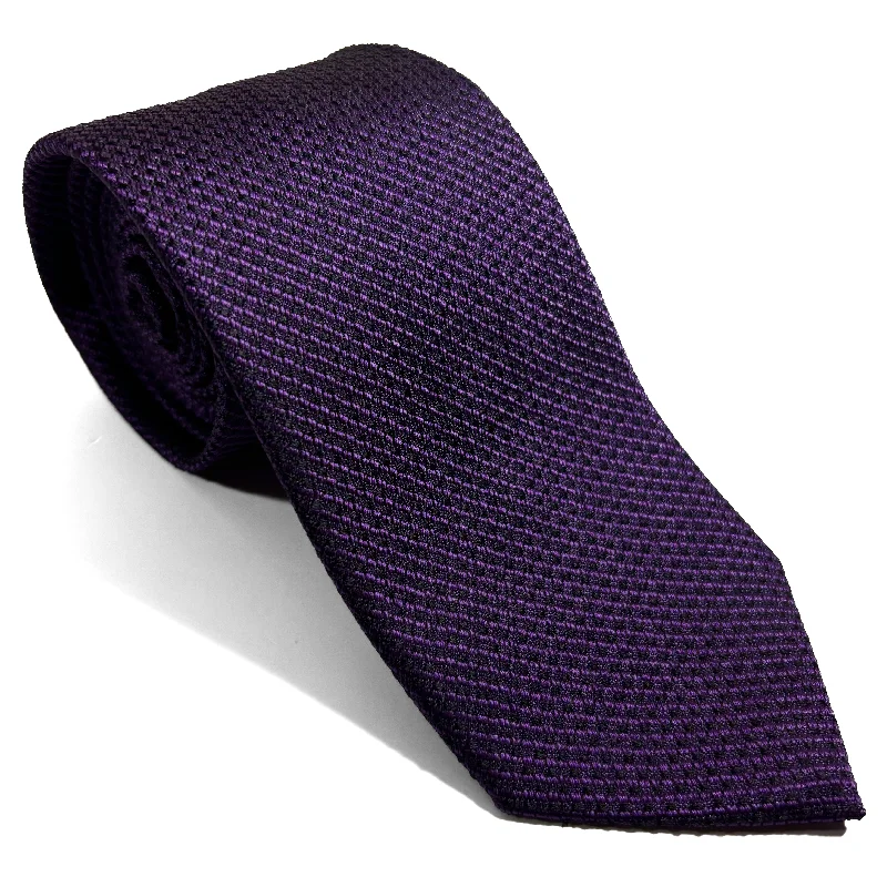 unique silk necktie designs for wedding events-Purple Streaked Silk Grenadine Tie (English Weave)