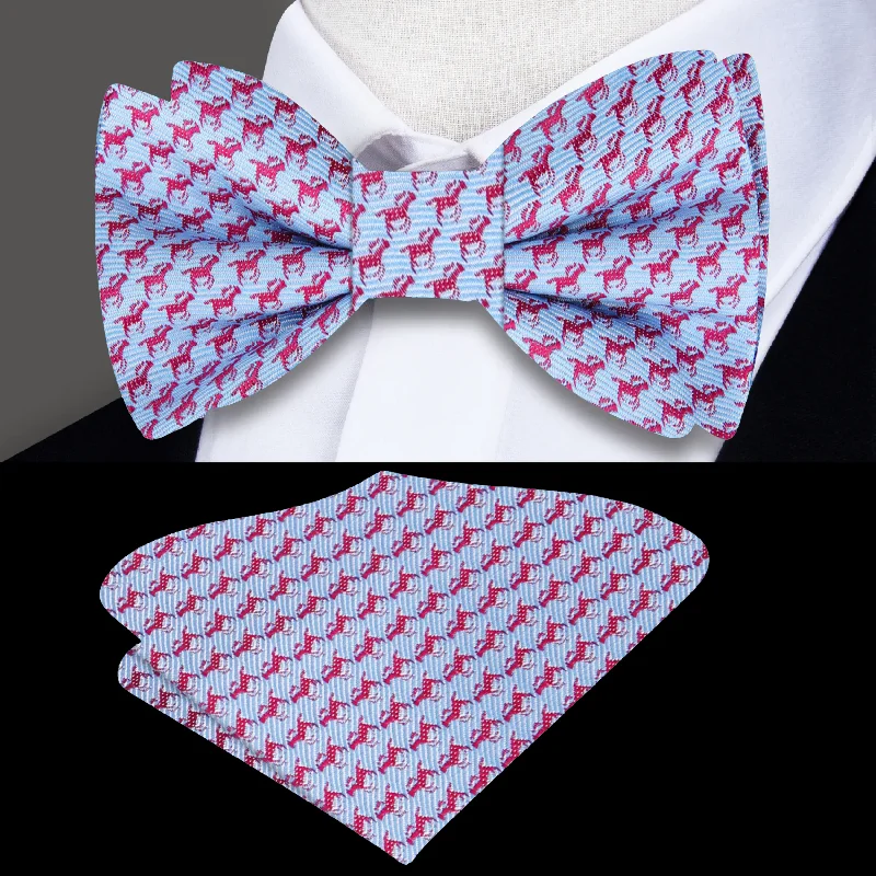 silk necktie designs for corporate events-Race Horses Bow Tie