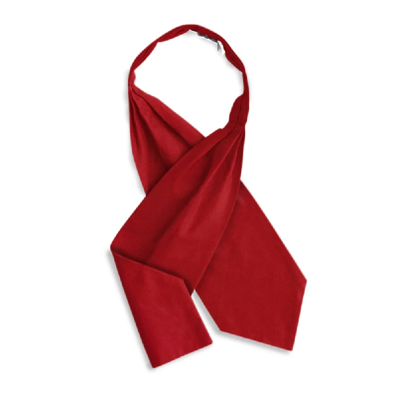 luxurious silk necktie designs for business wear-Red Charmeuse - Cravats