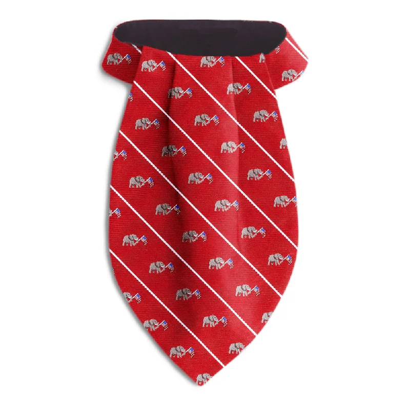 affordable silk necktie sets for business meetings-Republican Red - Ascots