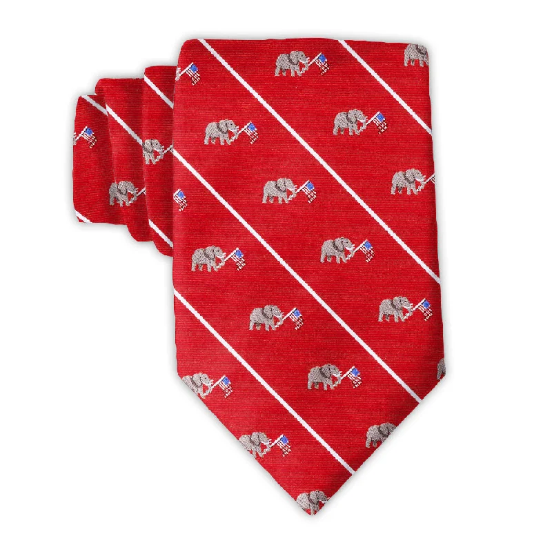 elegant business silk necktie colors-Republican Red - Neckties