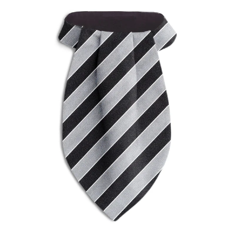 stylish wedding necktie combinations-Scholastic Black/Silver - Ascots