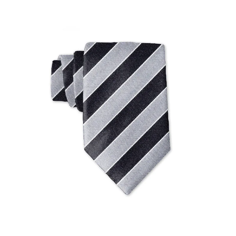 high-end silk necktie sets for office meetings-Scholastic Black/Silver - Kids' Neckties