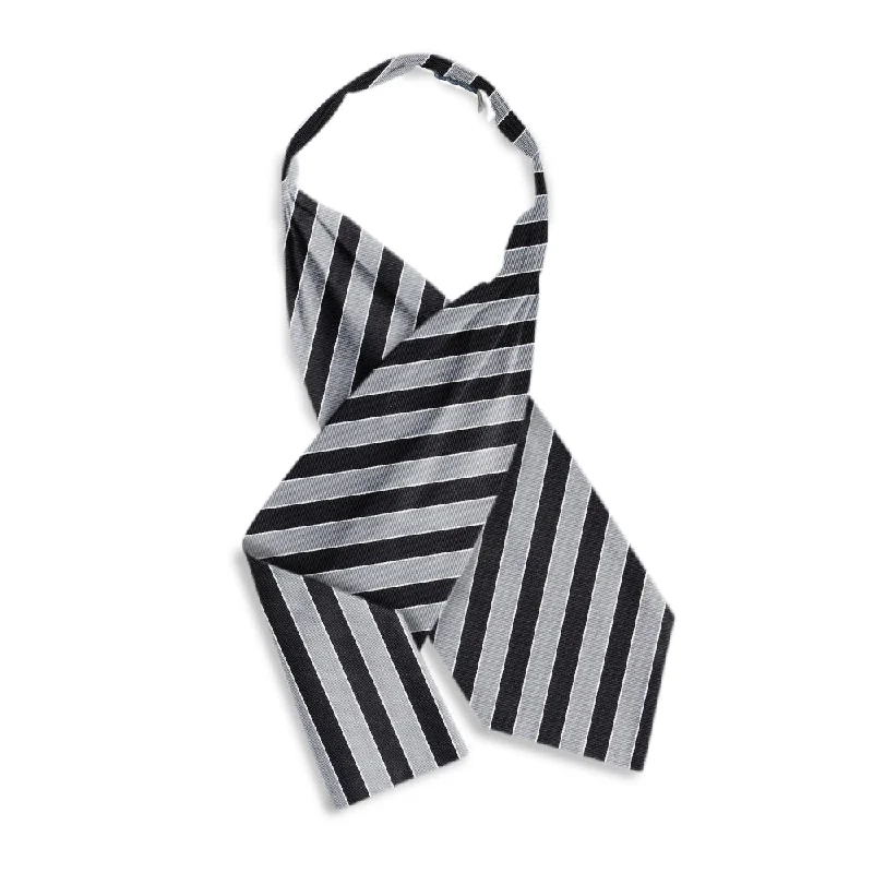 best silk necktie designs for weddings-Scholastic Black/Silver - Cravats