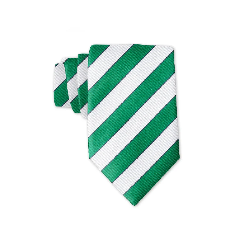 trendy silk bow ties for business wear-Scholastic Green/White - Kids' Neckties