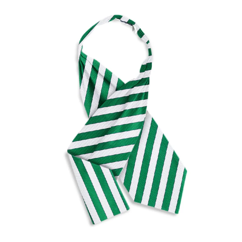 unique silk necktie designs for wedding parties-Scholastic Green/White - Cravats