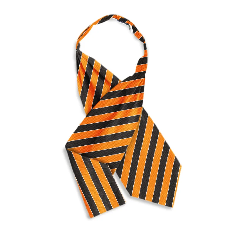 affordable silk necktie patterns for wedding celebrations-Scholastic Orange/Black - Cravats