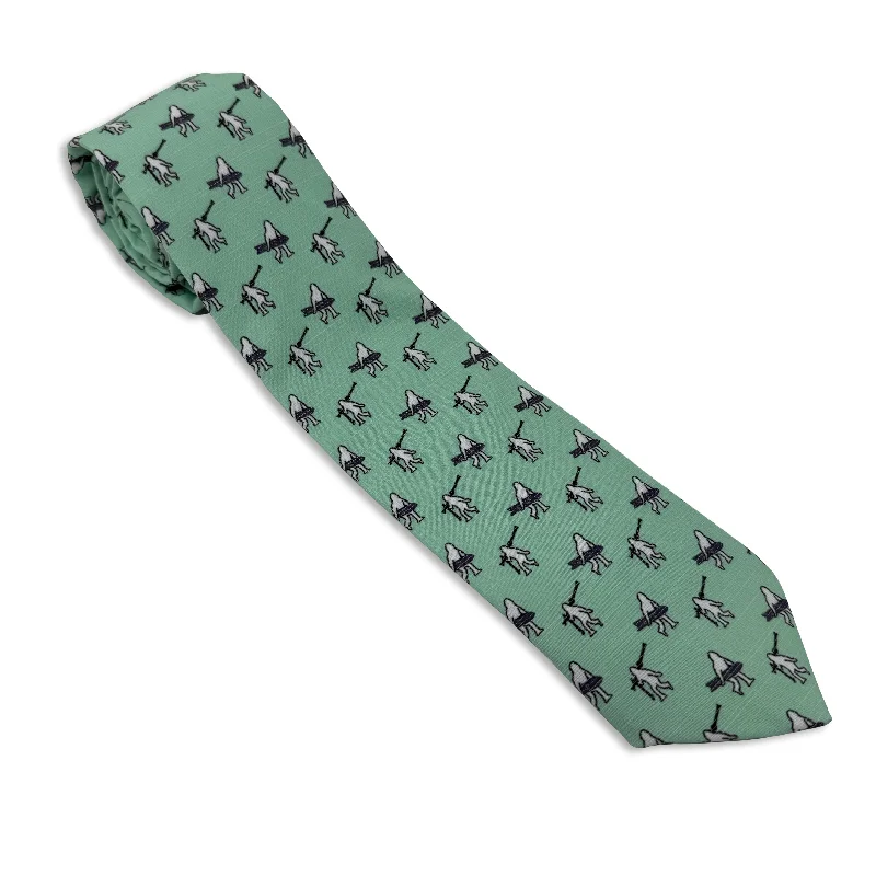 stylish business silk necktie combinations-Shred Yeti (Mint Blue)