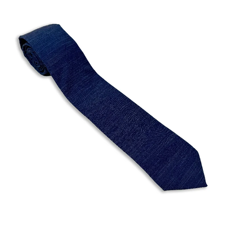 luxury silk necktie designs for weddings-Solid Solids (navy)