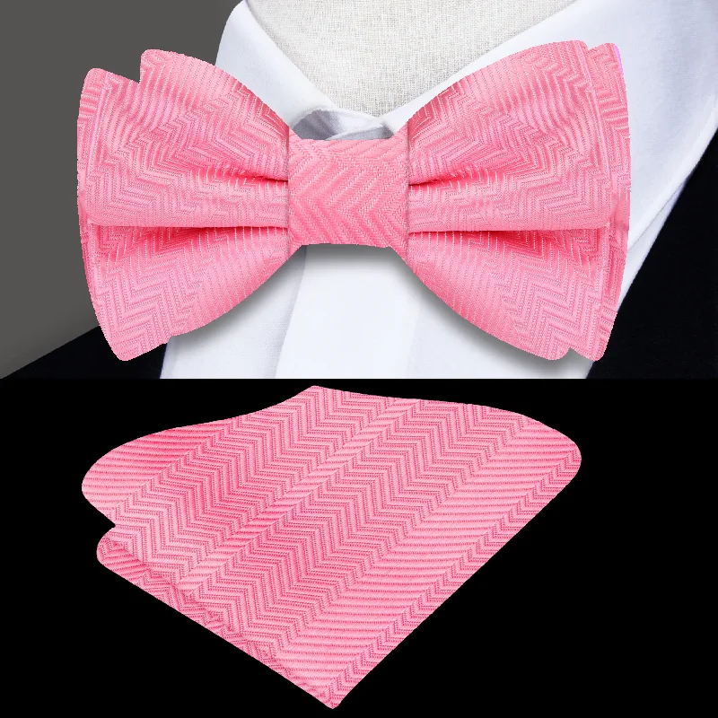 stylish wedding silk necktie combinations-Sophisticated Pink/Purple Bow Tie