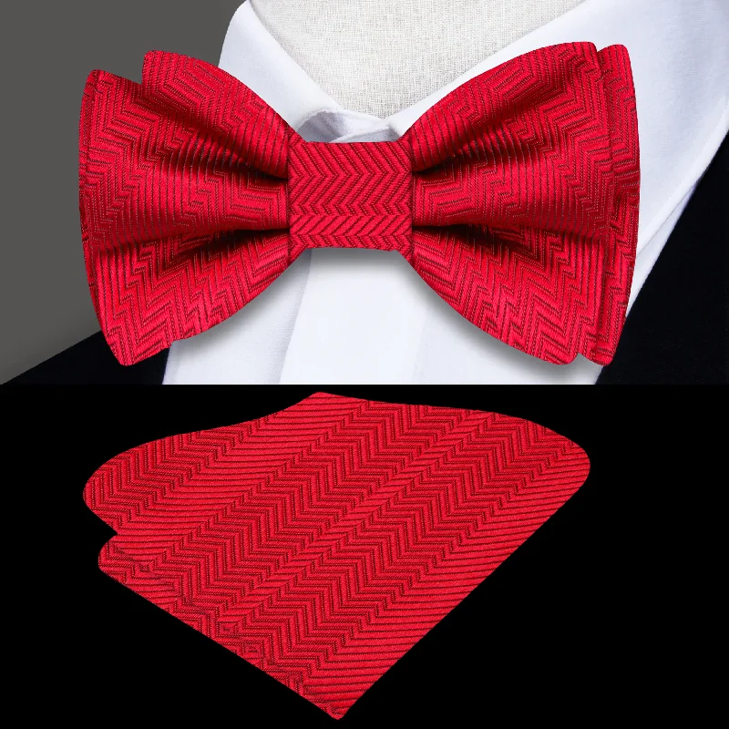 affordable silk necktie patterns for wedding celebrations-Sophisticated Red Bow Tie