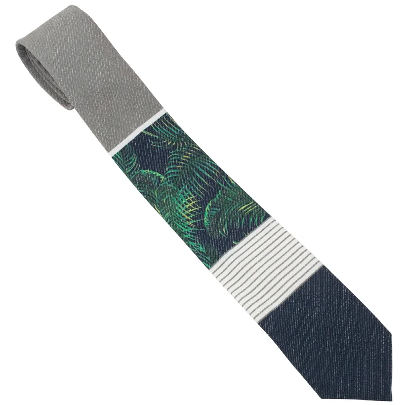 high-quality silk wedding necktie options-Palm Frond-liness