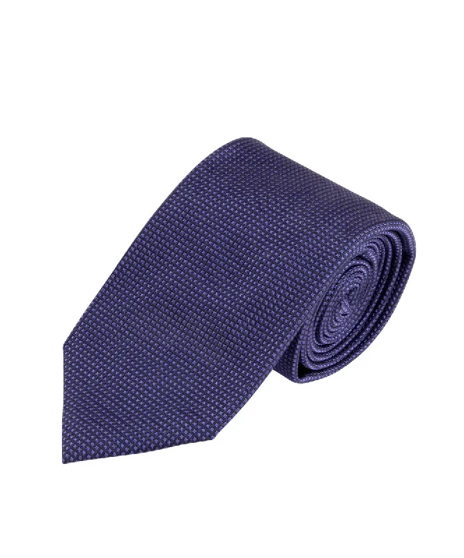 premium silk necktie sets for office wear-Violet Textured Solid Tie (Long)