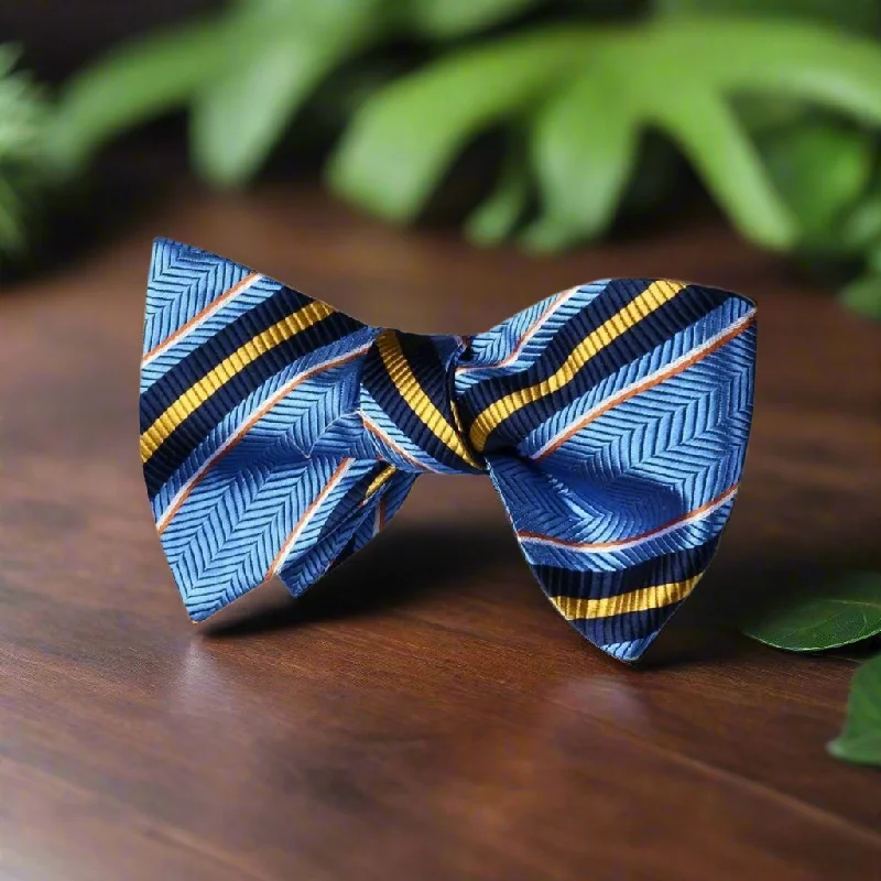 vibrant silk necktie options for formal events-Captain Stripe Self-Tie Bow Tie