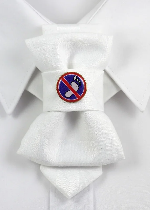 affordable silk ties for wedding celebrations-BADGE - DONT WALK, PLEASE