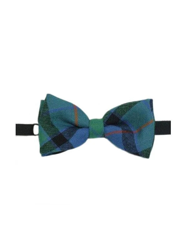 trendy silk necktie packs for business wear-100% Wool Tartan Bow Tie - Flower of Scotland