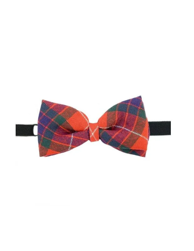 affordable silk necktie packs for office wear-100% Wool Tartan Bow Tie - Fraser Modern