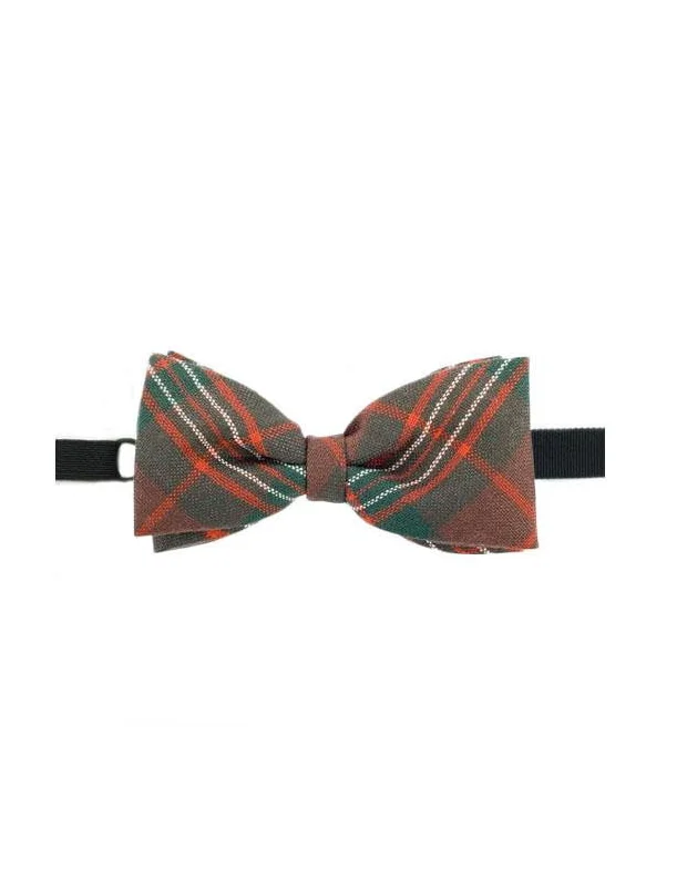 premium silk necktie designs for business wear-100% Wool Tartan Bow Tie - Scott Brown Modern