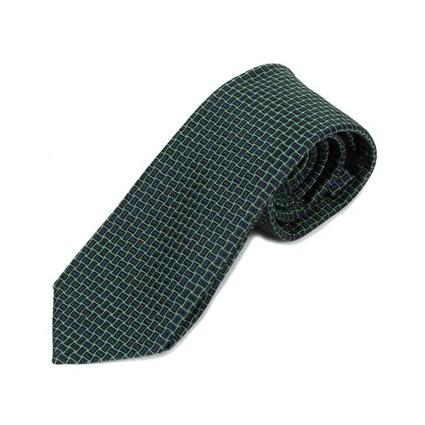 luxury silk wedding necktie designs for men-Blue Green Web Silk Tie