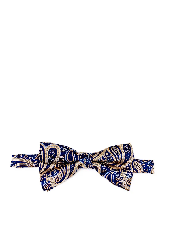 premium silk bow ties for weddings-Coral Extraordinary Paisley Bow Tie