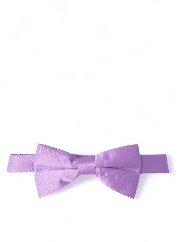 trendy silk necktie styles for corporate events-Classic Solid Lavender Bow Tie