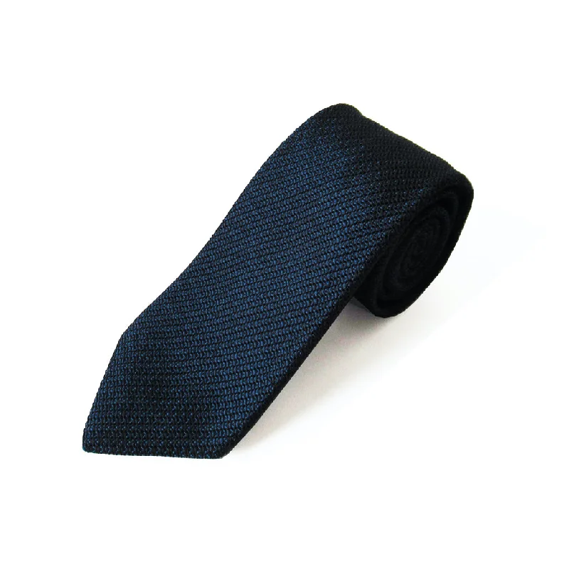 trendy silk necktie designs for business events-Fresco Tie (Dark Navy)