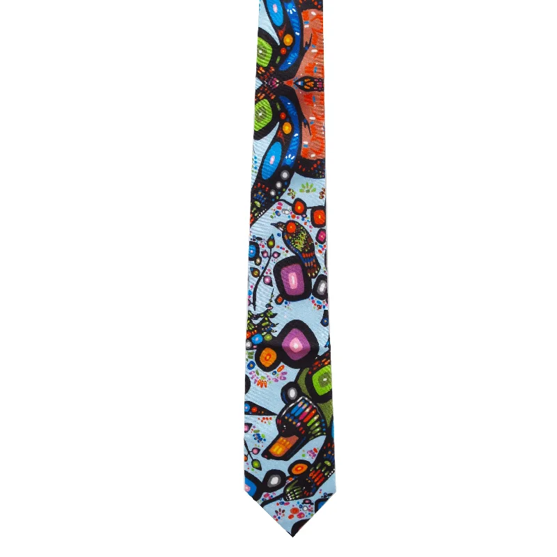 premium silk bow ties for office meetings-John Rombough Bear Artist Design Silk Tie